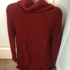 A New Day Turtle Neck Maroon Sweater